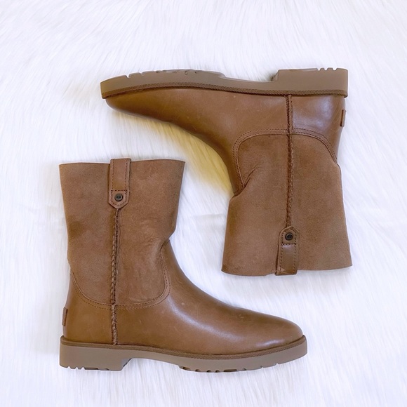 UGG Women’s Romely Short Chestnut Boots - Picture 7 of 9